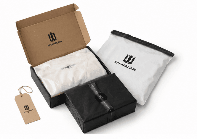 Custom branded apparel packaging and labels